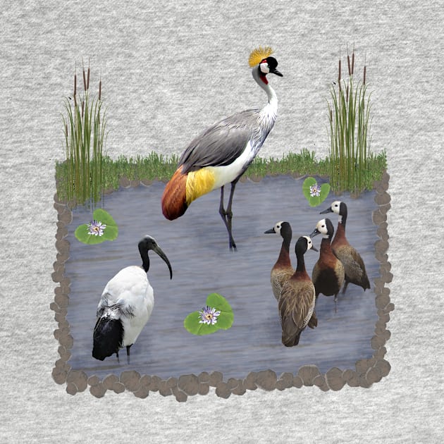 Birds - Crowncrane - Goose - Ibis - Africa by T-SHIRTS UND MEHR